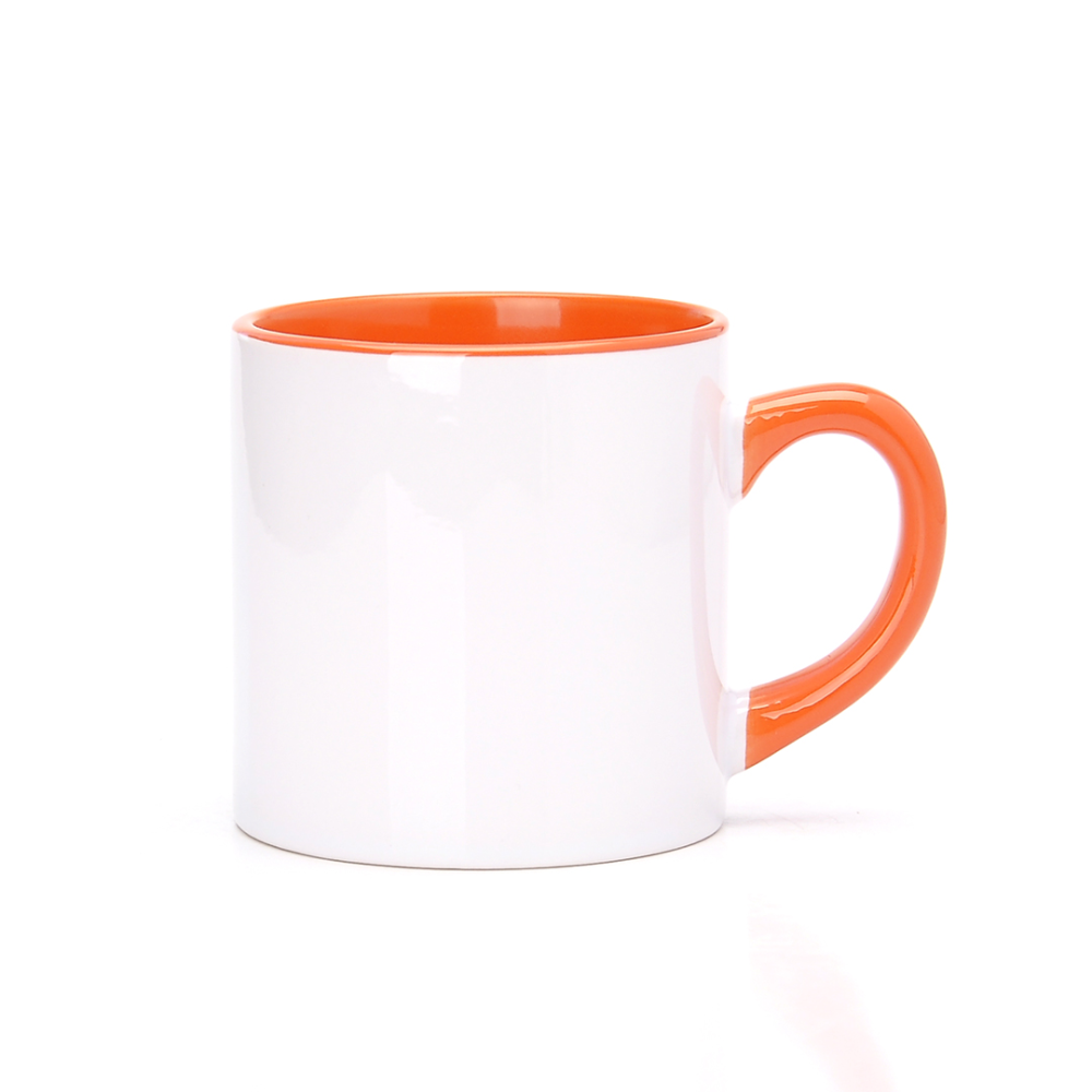 Чашка для сублимации цветная внутри 150 мл (оранжевый)