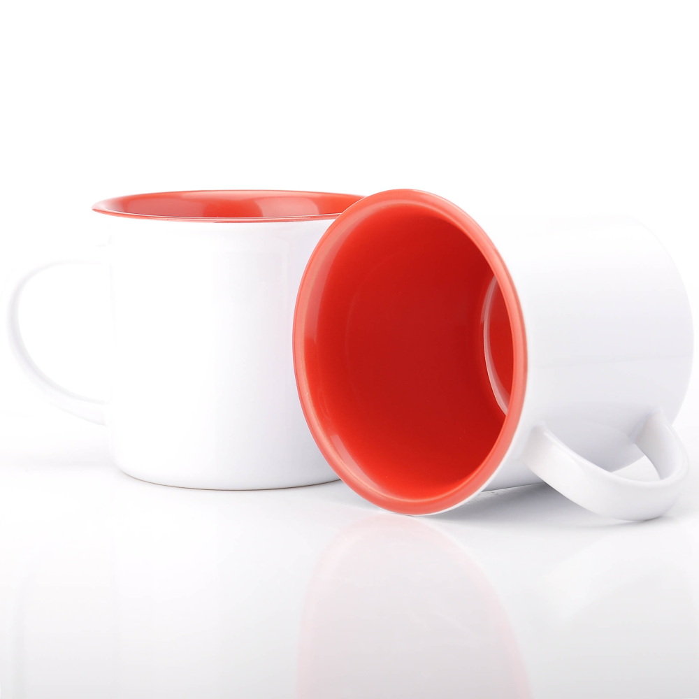 Чашка сублімаційна керамічна “емальована“, 330 мл з червоною серединкою