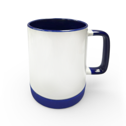 Кружка для сублимации с силиконовым ободком Синяя