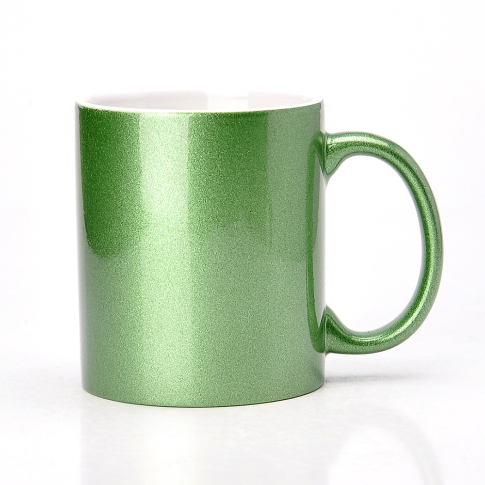 Чашка перламутровая зеленая для сублимации