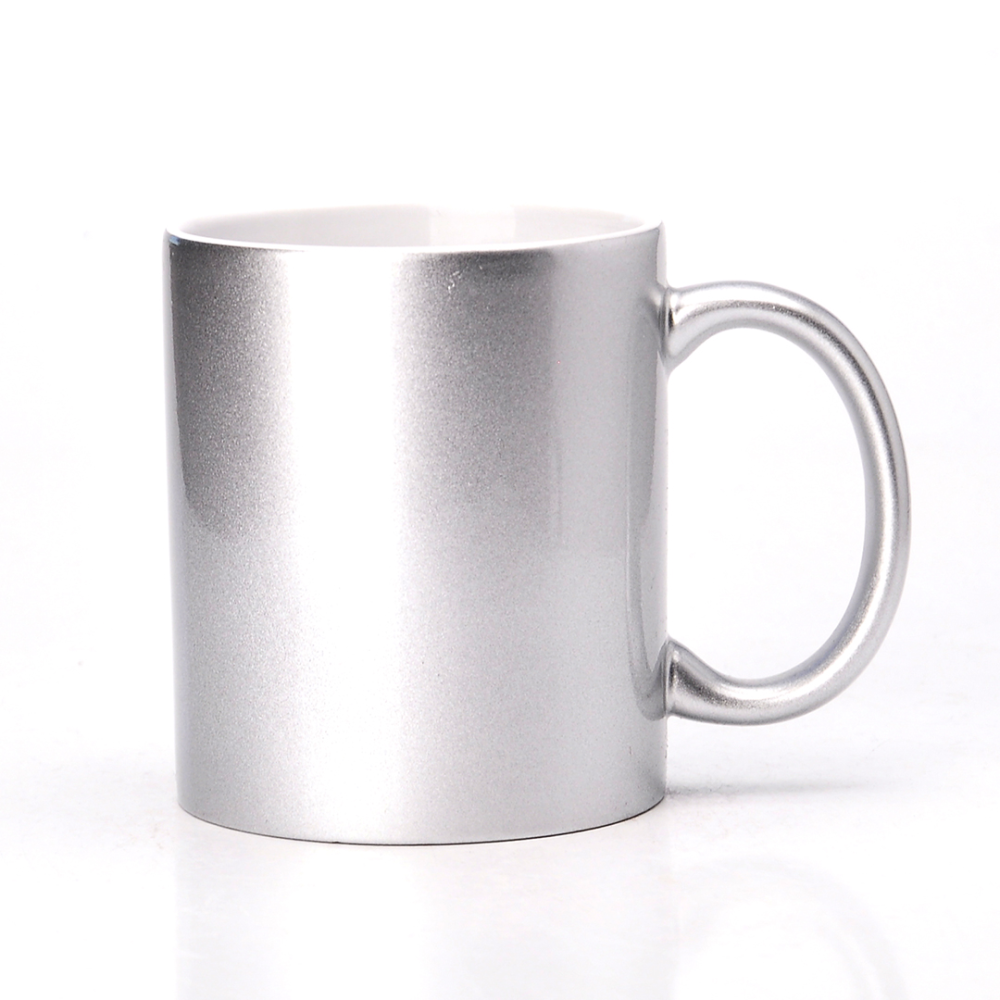 Чашка перламутровая серебро для сублимации