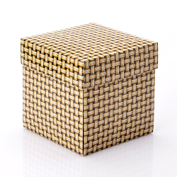 Упаковка для чашки 330 мл из картона с крышкой Рогожка