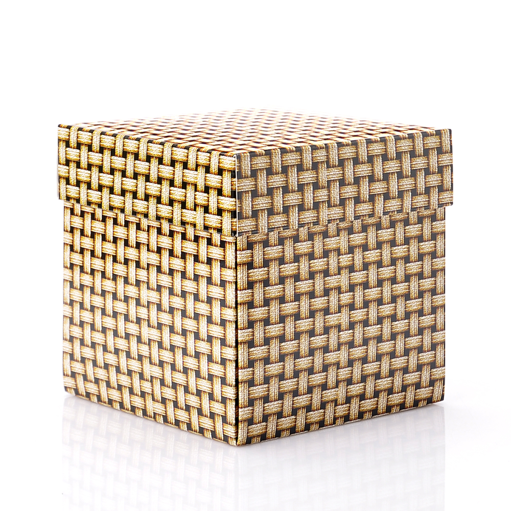 Упаковка для чашки 330 мл из картона с крышкой Рогожка