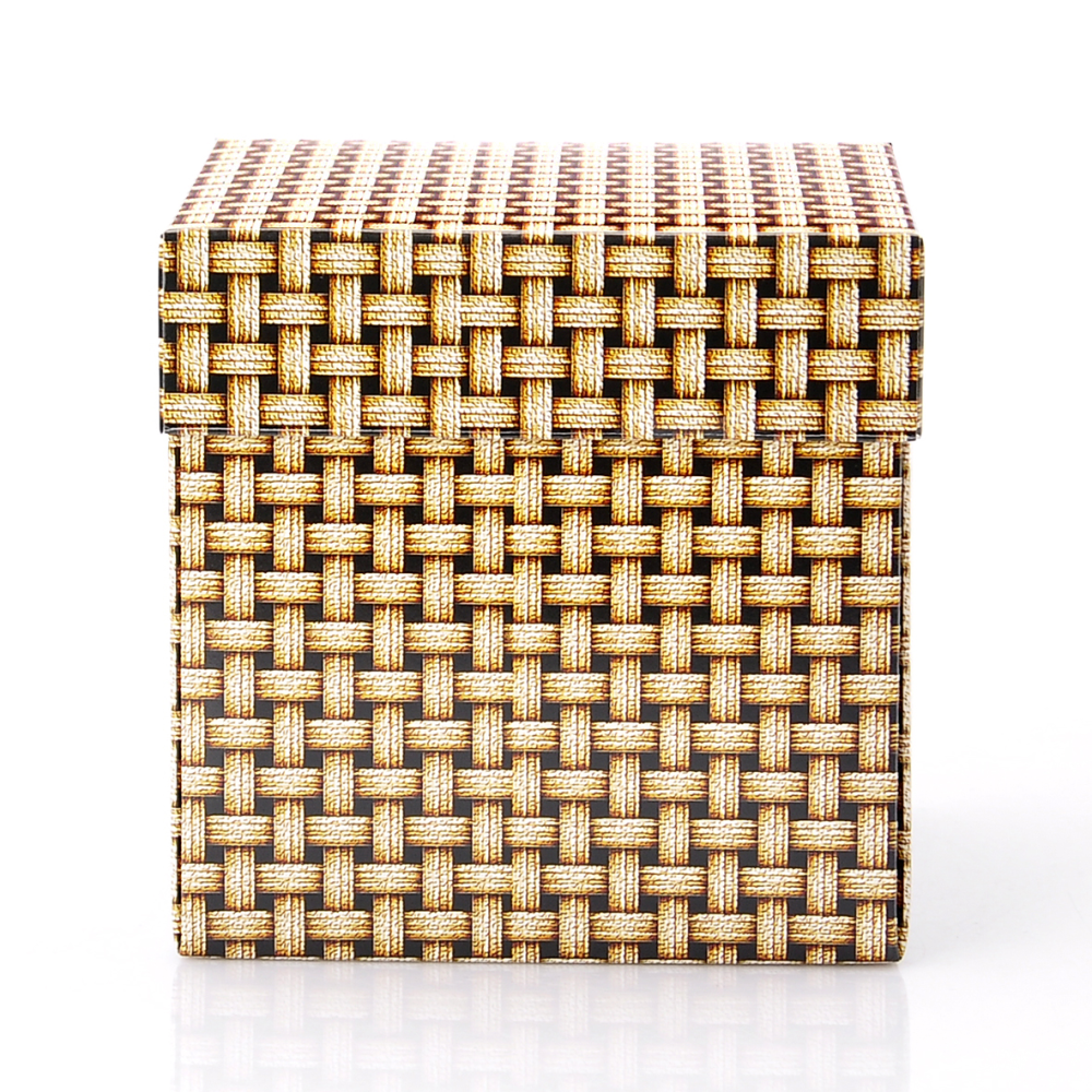 Упаковка для чашки 330 мл из картона с крышкой Рогожка