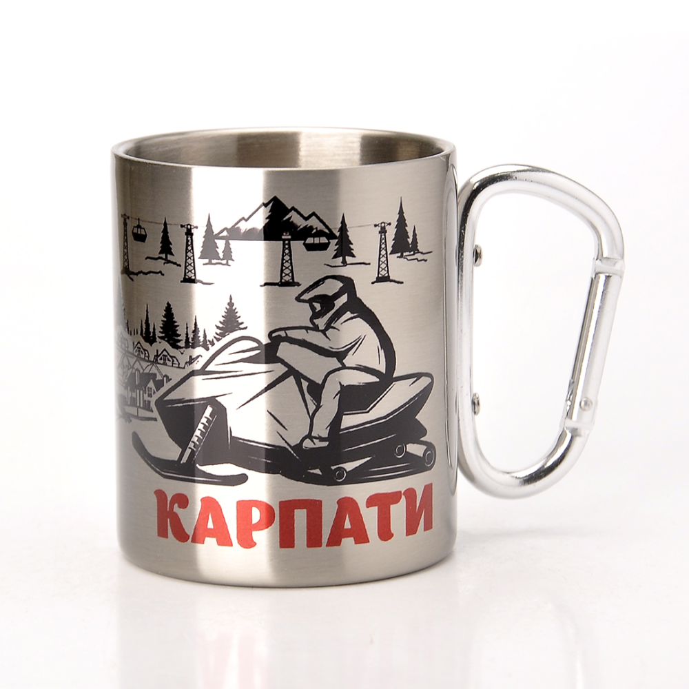Чашка металева з карабіном Карпати №19