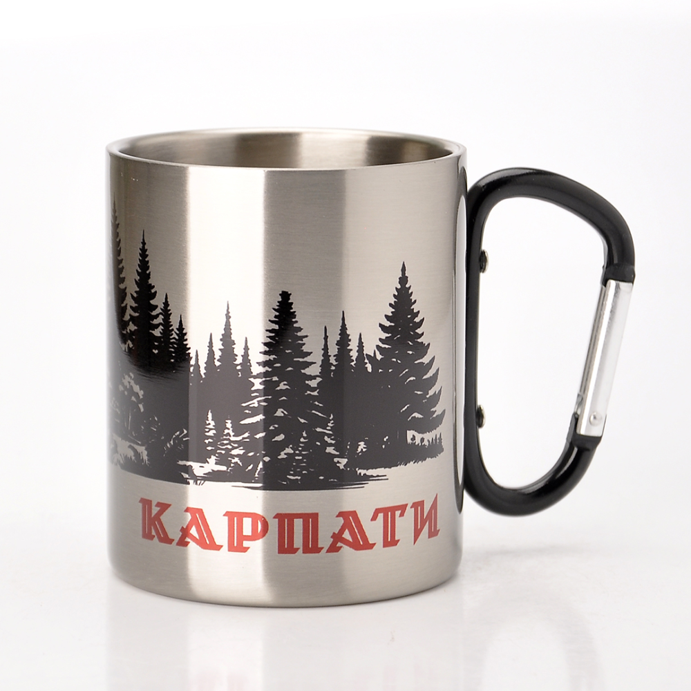 Чашка металлическая с карабином Карпаты №16