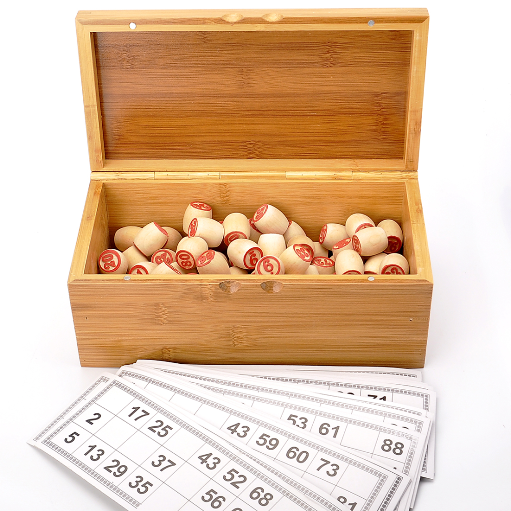 Настільна гра Лото Одеське в дерев'яній скрині з дерев'яними бочками