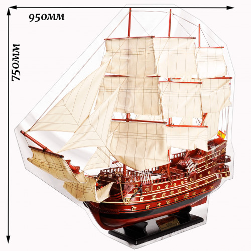 Дерев'яний корабель / Вітрильник 75х95 SAN FELLIPPE 1690 