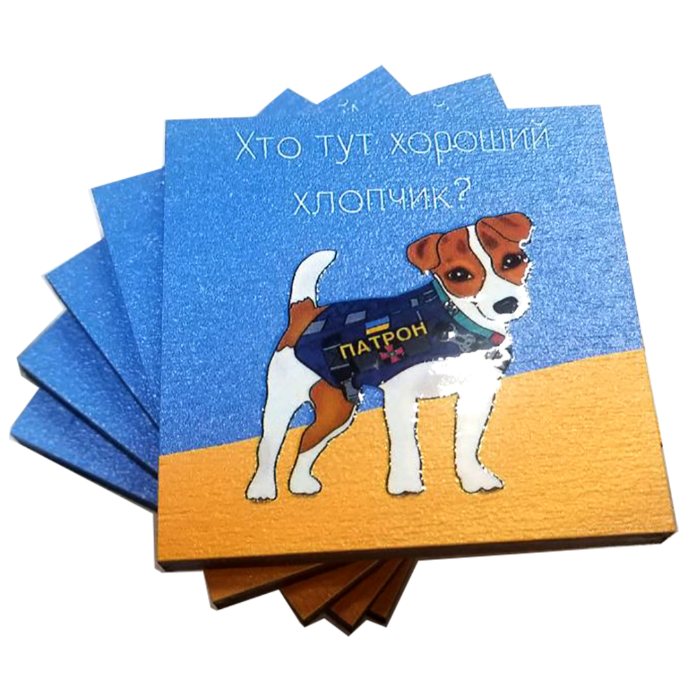 Магніт дерев' яний Україна №88 “Патрон“ 