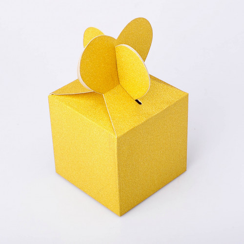 Подарункова коробка "гліттер золото"