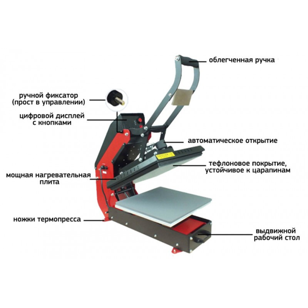 Термопресс планшетный SENKO-20A 38x50 с автоматическим открытием