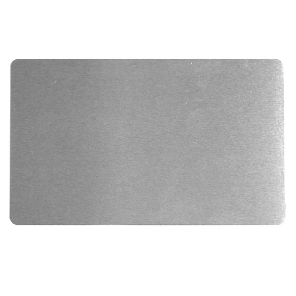Визитка из алюминия 86х54х0.32 мм под сублимацию (серебро)