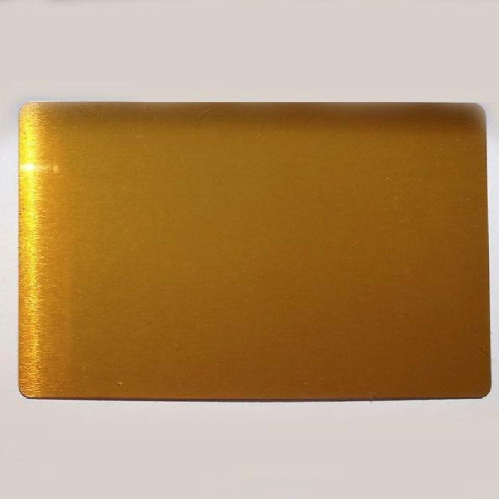 Визитка из алюминия 86х54х0.45 мм под сублимацию (золото)